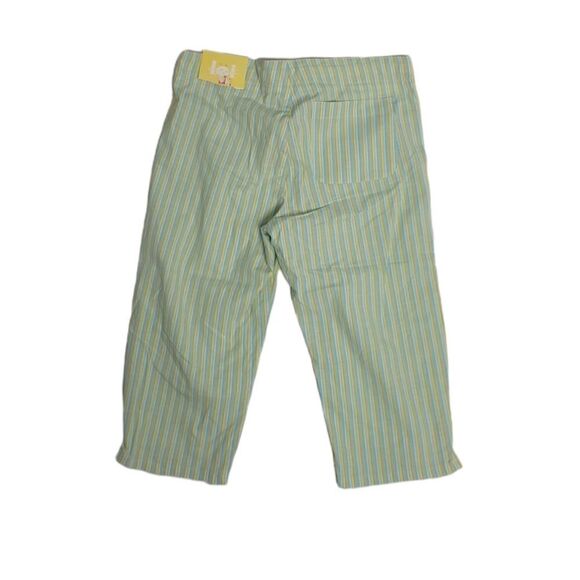 Y2K LEI pastel‎ striped crop pant drawstring waist bad boy stretch capri S NWT - Picture 3 of 10